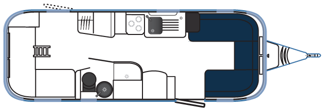 Планировка трейлера Airstream 685 Series 2